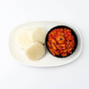 Gemüse Eiersauce mit Yamswurzeln